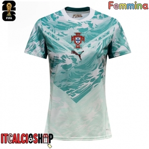 Portogallo Seconda Maglia Femmina Mondiali 2026 Manica Corta